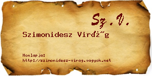 Szimonidesz Virág névjegykártya