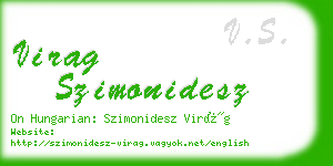 virag szimonidesz business card